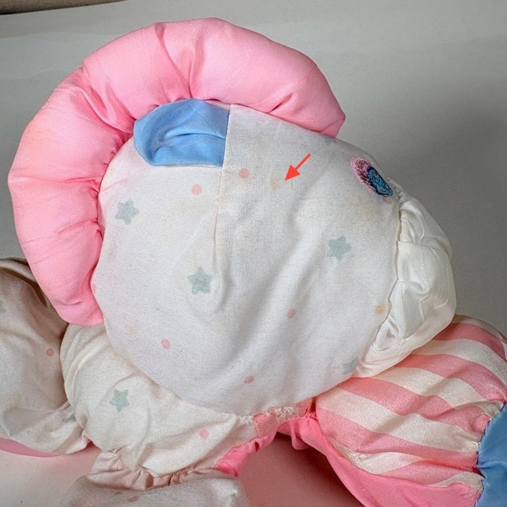 Vintage 1991 Fisher Price Puffalump HORSE Pony PINK Striped Plush Toy - Picture 6 of 11